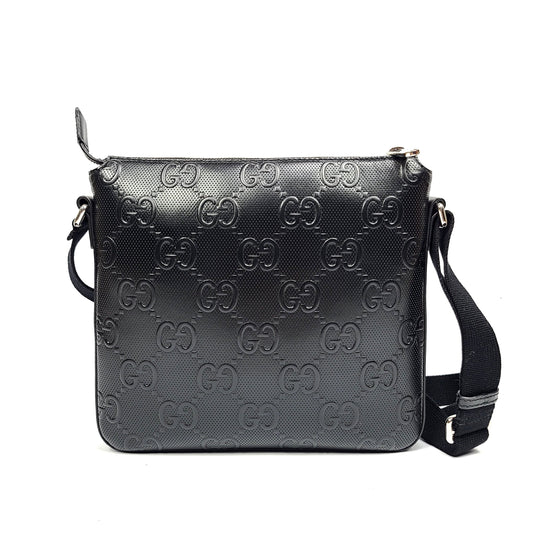 Gucci GG Embossed Messenger Crossbody Bag 406410 1W3CN 1000 123100511