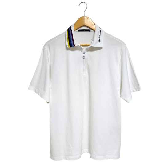 Louis Vuitton Embroidered Zipper Short Sleeve Polo Shirt RM191 JYU HGY68W 123720581