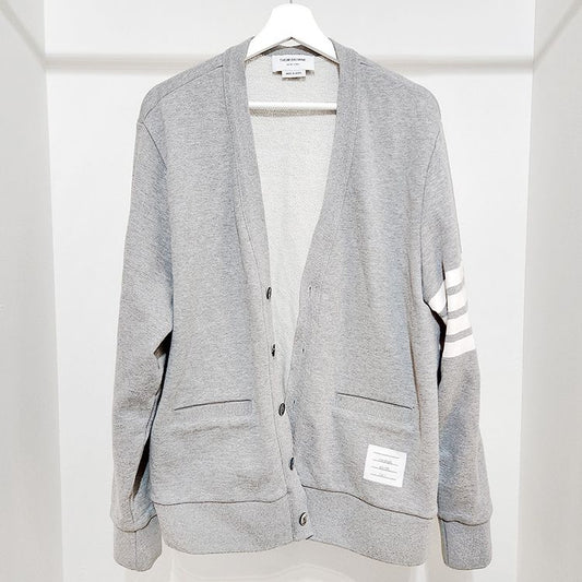 Thom Browne 4-Bar Loopback V-Neck Cardigan L502881 123777723