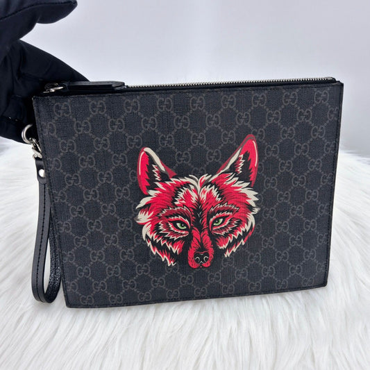 กระเป๋าคลัตช์ Gucci Supreme GG สีดำ (547084)