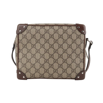 Gucci GG Supreme Leather Detail Box Crossbody Bag 626363 124725428