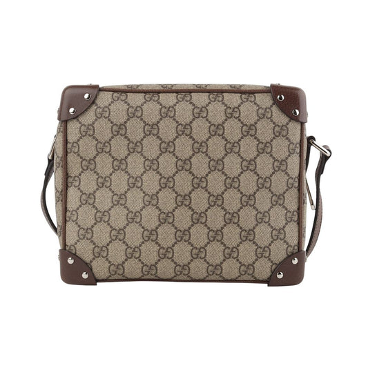 Gucci GG Supreme Leather Detail Box Crossbody Bag 626363 124725428