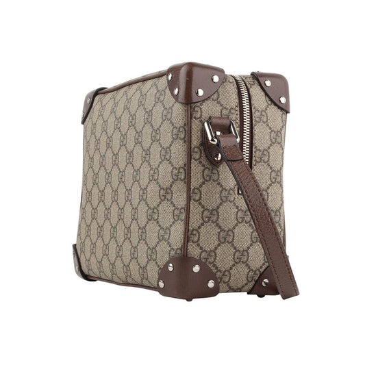 Gucci GG Supreme Leather Detail Box Crossbody Bag 626363 124725428