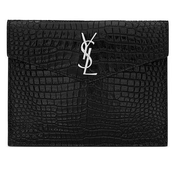 Saint Laurent Crocodile Uptown Pouch Bag 565733 DND0N 1000 46529666