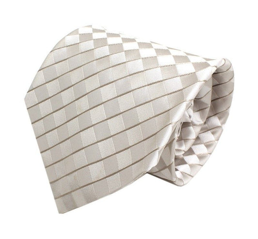 Armani Giorgio Silver Gray Check Tie 26811894