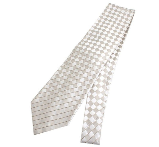 Armani Giorgio Silver Gray Check Tie 26811894