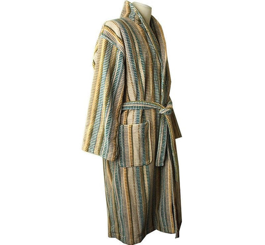 Missoni Yellow Green Knit Men's Bathrobe F 27550056