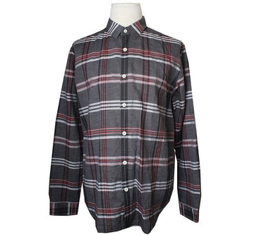 Theory Men's Check Linen Blend Shirt L 100 39034392