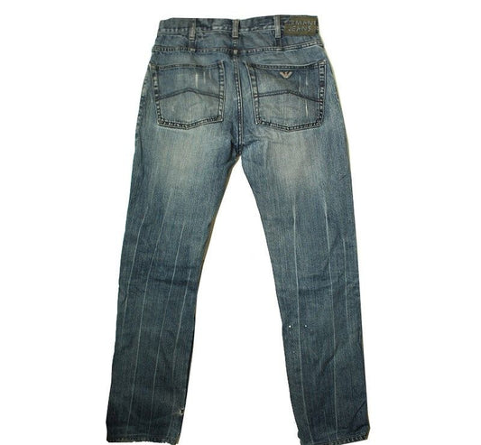 กางเกงยีนส์ Armani Blue Denim สำหรับผู้ชาย ไซส์ USA 28