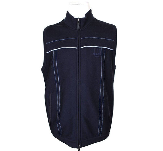 Dunhill Men's Navy Zip-Up Vest 105 26810505