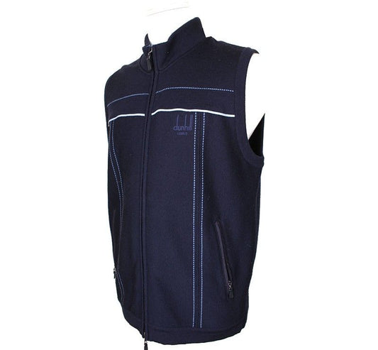 Dunhill Men's Navy Zip-Up Vest 105 26810505