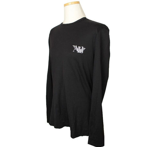 Armani Jeans Black Logo Men's Cotton Top S 26810607