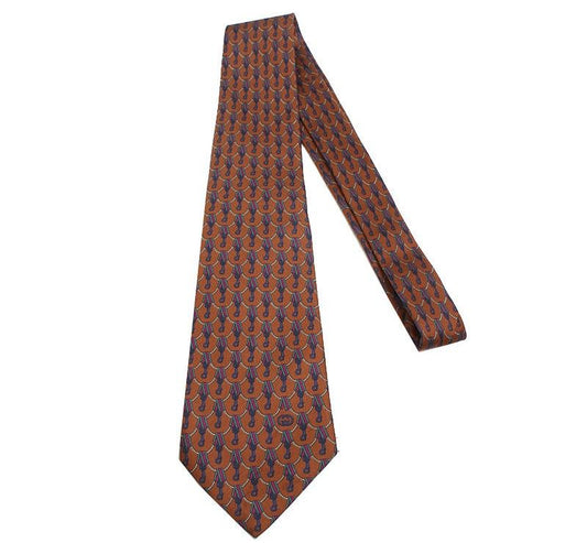 Gucci Bronze Print Silk Tie 30943189