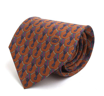 Gucci Bronze Print Silk Tie 30943189