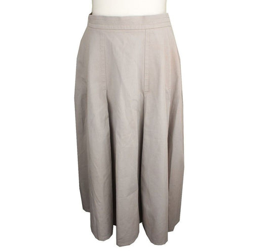 กระโปรงทรงบานผ้าฝ้ายสีเบจ MaxMara ไซส์ 38 SKU 38