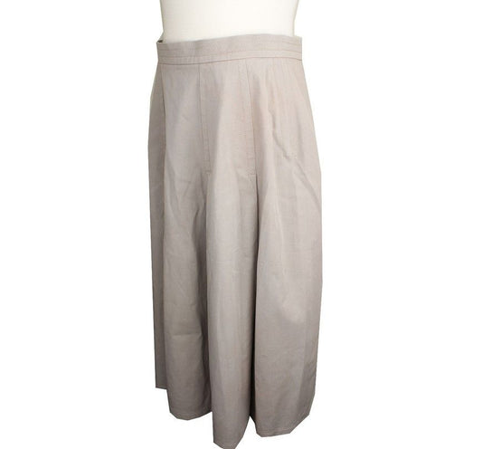กระโปรงทรงบานผ้าฝ้ายสีเบจ MaxMara ไซส์ 38 SKU 38