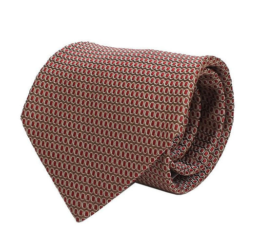 Armani Burgundy Brown Silk Tie 30785772