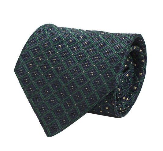 Dunhill Deep Green & Navy Silk Tie 30785774