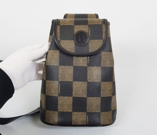 Fendi Vintage Pequin Slingback Backpack 55457484