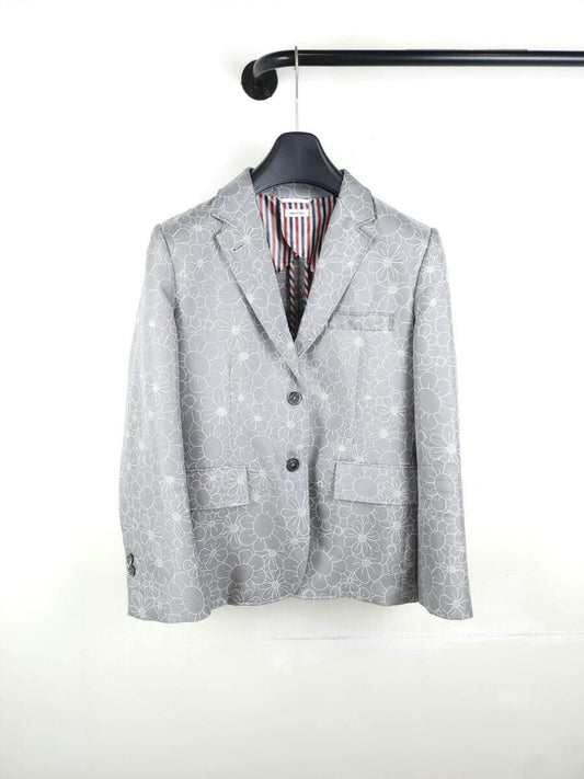 Thom Browne Floral Pattern Print Silk Half Lining Classic Jacket 08109035 4646 61413169