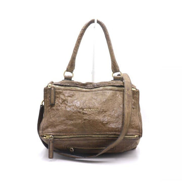 Givenchy Brown Leather Wrinkled Pandora Large Tote Bag and Shoulder Bag aa29863 53643439
