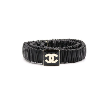 CHANEL Schwarzer Mark Damen-Ledergürtel AA8301
