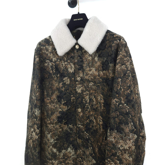 Louis Vuitton Tapestry Shearling Denim Jacket 1A8HK5 6654 99039000