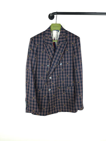 Gucci Bee Check Double Blazer Jacket 443884 6068 78840564