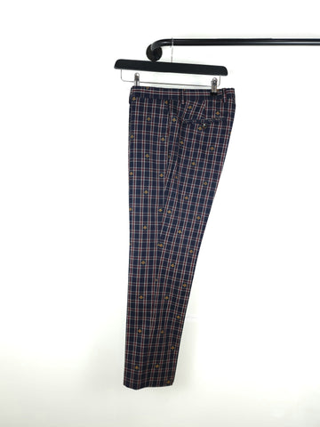 กางเกงผ้าขนสัตว์ลายตาราง Gucci 6069 SKU