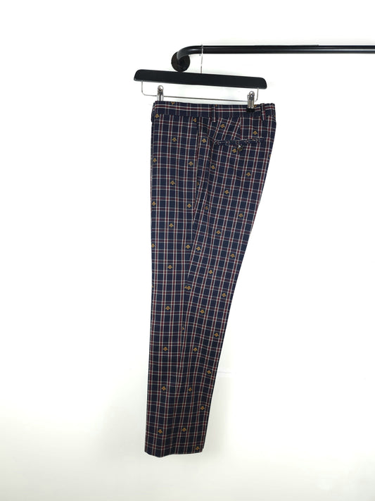กางเกงผ้าขนสัตว์ลายตาราง Gucci 6069 SKU