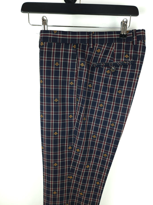 กางเกงผ้าขนสัตว์ลายตาราง Gucci 6069 SKU