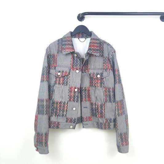 Louis Vuitton Jacquard Damié Hikori Denim Trucker Jacket 6881 103606884