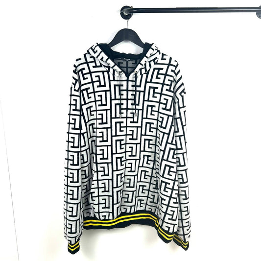Balmain Monogram Wool Blend Hoodie 8097 123149049