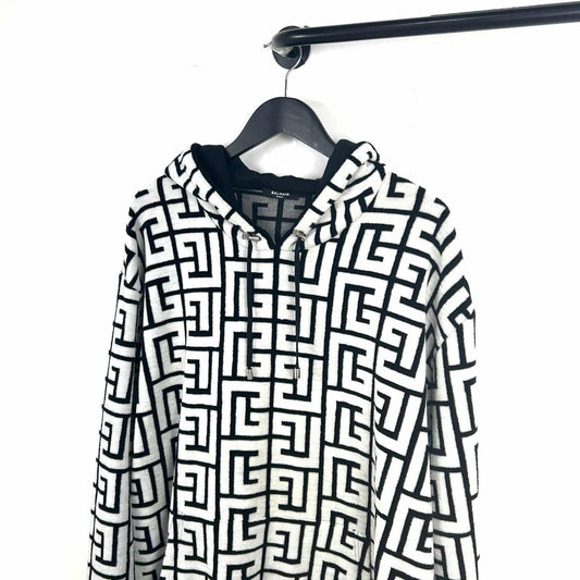 Balmain Monogram Wool Blend Hoodie 8097 123149049