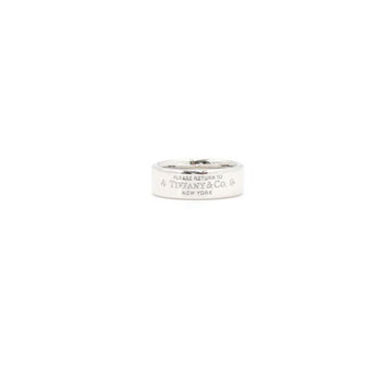 Tiffany & Co Return to Tiffany Silver Ring with 2P Diamonds 9 130053166