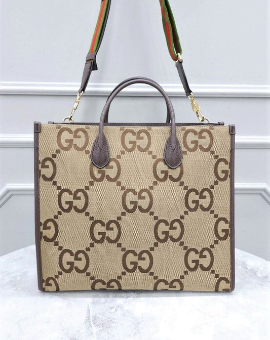 Gucci gg GG Jumbo Canvas Tote Bag 63784364
