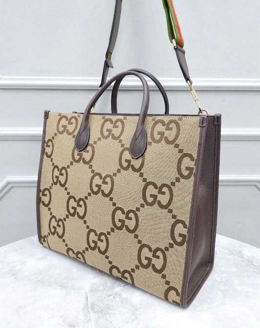 Gucci gg GG Jumbo Canvas Tote Bag 63784364