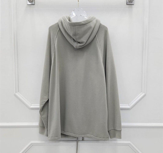 Gucci Gray Three Stripe Logo Web Anorak Hoodie 30267201