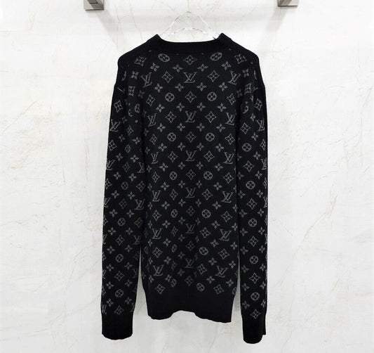 Louis Vuitton Black Gray Half-and-Half Cashmere Knit 123905825