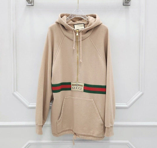 Gucci Vintage Logo Web Three Stripe Anorak Hoodie 73977852