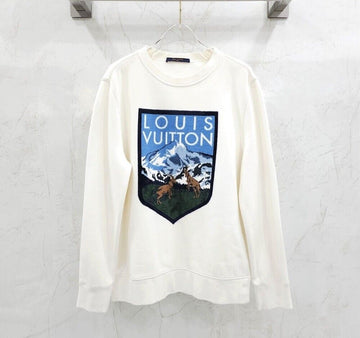 Louis Vuitton Ivory Dear Mountain Embroidered Patch Sweatshirt - SKU 124284195