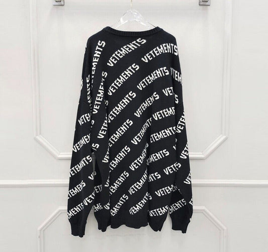 vetements Multi Logo Oversized Sweater Knit 53220189