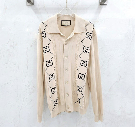 Gucci GG Cotton Knit Cardigan - SKU 001 123905812