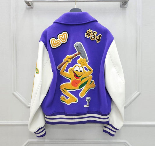 Louis Vuitton Multi Crest Leather Varsity Jacket 70366437