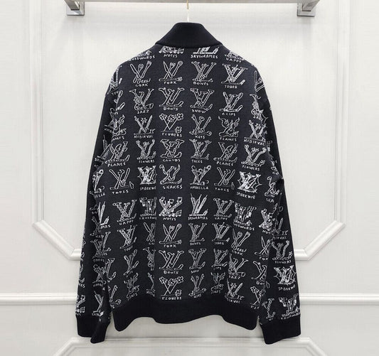 Louis Vuitton Cartoon Jacquard Zip-Up 12345 93102727