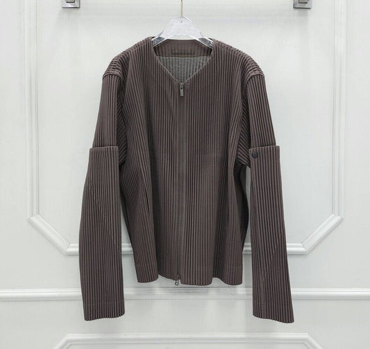 ISSEY MIYAKE Homme Plissé Non-Collar Zip-Up 76269249