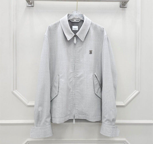 Burberry Grey TB Logo Zip-Up Jacket 79919645