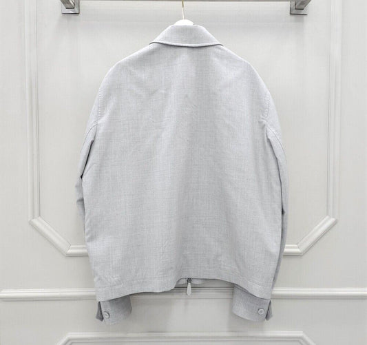 Burberry Grey TB Logo Zip-Up Jacket 79919645
