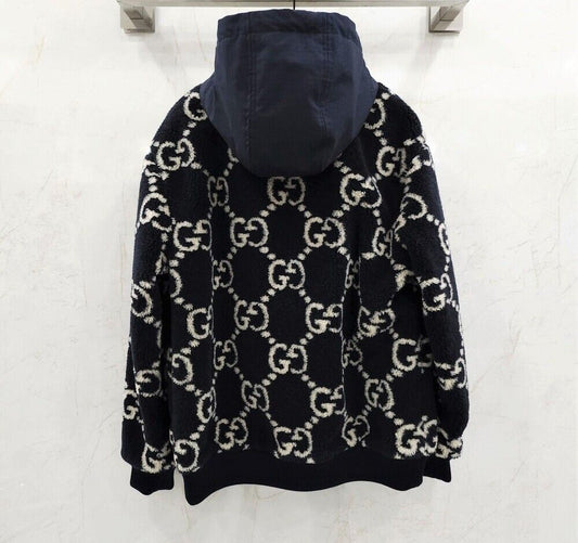 Gucci Fuzzy Fabric Jacquard Hood Jacket SKU91425 123522717
