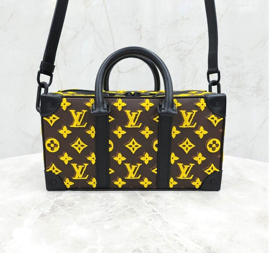 Louis Vuitton กระเป๋า Tote Crossbody Monogram สีเหลืองกำมะหยี่ Speedy Trunk - สินค้าใหม่ (รวม SKU)